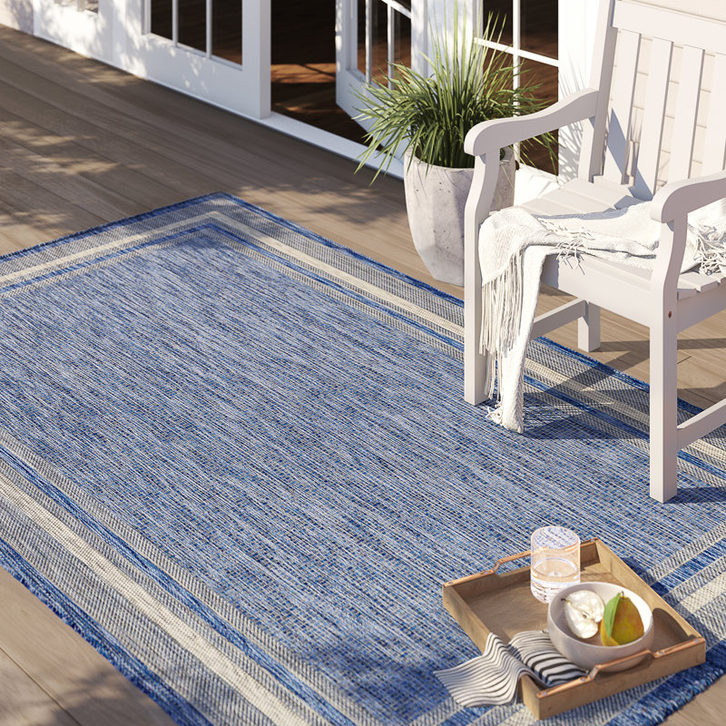 Sol 72 Outdoor™ Delmont Blue Indoor / Outdoor Area Rug & Reviews Wayfair
